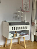 byASTRUP Dukkepuslebord - Hvid/Grå - H:55cm.