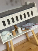 byASTRUP Dukkepuslebord - Hvid/Grå - H:55cm.