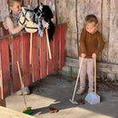 Byastrup Staldsæt til kæphest - Grå- Træ