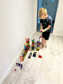 Connetix - Magnetisk Kuglebane - Regnbuefarver - 92 dele.