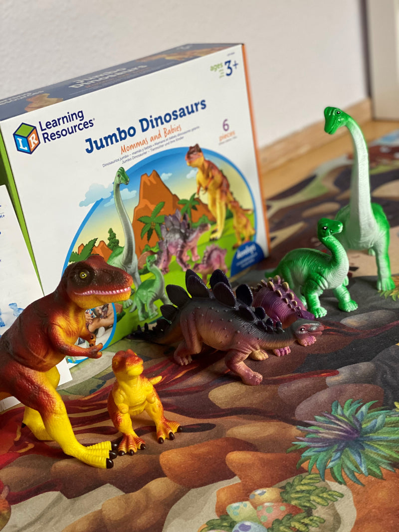 Jumbo Dyresæt: Dinosaur Mødre & Unger - 6 stk - Fra 3 år.