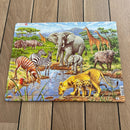 Puslespil i pap - 65 brikker Savanne