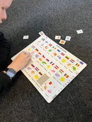 Lande/Flag Memo Puslespil i pap fra Larsen - 27 brikker.