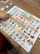 ABC Memo Puslespil i pap fra Larsen - 29 brikker.