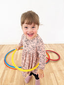 Gonge Motorikbane med Kegler, Stænger og Ringe - 33 dele.