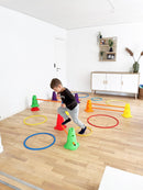 Gonge Motorikbane med Kegler, Stænger og Ringe - 33 dele.