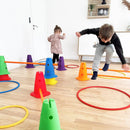 Gonge Motorikbane med Kegler, Stænger og Ringe - 33 dele.
