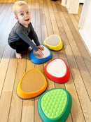 Tactile River Stones - Sæt med 5 taktile balancesten - Gonge - Fra 3 år.