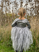 Udklædning - Skelet heksekjole - Str. 7-8 år.