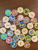 Vendespil m dyr i træ - Viga - Fra 3 år.