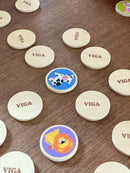 Vendespil m dyr i træ - Viga - Fra 3 år.