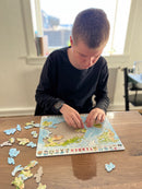 Puslespil i Pap fra Larsen - Skolesæt med 4 puslespil.