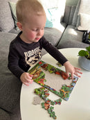 Puslespil i Pap fra Larsen - Orangutang - 29 brikker.