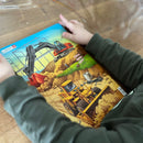 Puslespil i Pap fra Larsen - Gravemaskiner - 20 brikker.