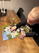 Puslespil i Pap fra Larsen - Panda - 33 brikker.