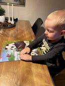 Puslespil i Pap fra Larsen - Panda - 33 brikker.