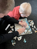 Puslespil i Pap fra Larsen - Sibiriske Dyr - 66 brikker.