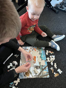 Puslespil i Pap fra Larsen - Sibiriske Dyr - 66 brikker.