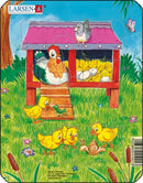 Puslespil i pap - 10 brikker (Høne) - Billede 1