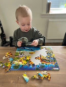 Puslespil i Pap fra Larsen - T-Rex dinosaur - 57 brikker.