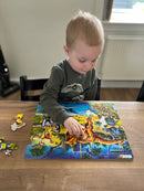 Puslespil i Pap fra Larsen - T-Rex dinosaur - 57 brikker.