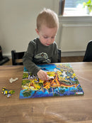 Puslespil i Pap fra Larsen - T-Rex dinosaur - 57 brikker.