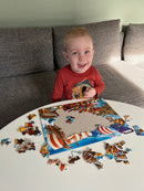 Puslespil i Pap fra Larsen - Vikinger - 65 brikker.