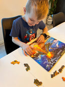 Puslespil i pap - Vulkaner - 70 brikker