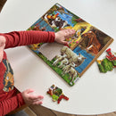 Puslespil i Pap fra Larsen - Bondegårdsdyr - 23 brikker.