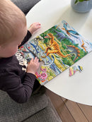 Puslespil i Pap fra Larsen - Dinoer - 35 brikker.