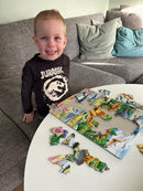 Puslespil i Pap fra Larsen - Dinoer - 35 brikker.