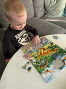 Puslespil i Pap fra Larsen - Dinoer - 35 brikker.