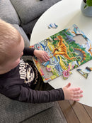 Puslespil i Pap fra Larsen - Dinoer - 35 brikker.