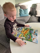 Puslespil i Pap fra Larsen - Dinoer - 35 brikker.