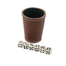 Sampak med terninger og raflebæger. - Billede 1