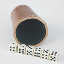 Sampak med terninger og raflebæger. - Billede 1