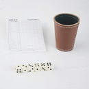 Yatzysæt med bæger, terninger og blok A6 - Legebyen.dk - Fra 5 år - Billede 1