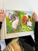 Puslespil i Pap fra Larsen - Katte - sæt med 2 stk.