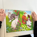 Puslespil i Pap fra Larsen - Katte - sæt med 2 stk.