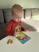 Puslespil i pap - 10 brikker (Høne)