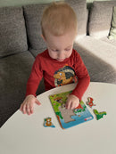 Puslespil i Pap fra Larsen - Dyrebørn - 4 stk.