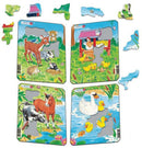 Puslespil i Pap fra Larsen - Dyrebørn - sæt med 4 stk. - Billede 1