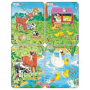 Puslespil i Pap fra Larsen - Dyrebørn - sæt med 4 stk. - Billede 1