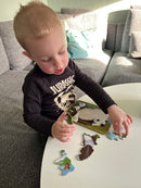 Puslespil i Pap fra Larsen - 4 stk med Jungledyr