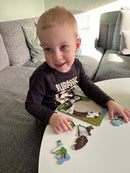 Puslespil i Pap fra Larsen - 4 stk med Jungledyr