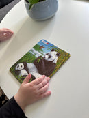 Puslespil i Pap fra Larsen - 4 stk med Jungledyr