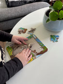 Puslespil i Pap fra Larsen - 4 stk med Jungledyr