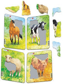 Puslespil i Pap fra Larsen - Bondegårdsdyr - sæt med 4 stk. - Billede 1