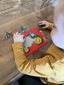 4 Puslespil i Pap  - Maskiner.