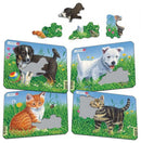 Puslespil i Pap fra Larsen - Dyrebørn - sæt med 4 stk. - Billede 1
